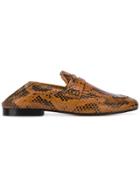 Isabel Marant Fezzy Snakeskin-print Loafers - Brown