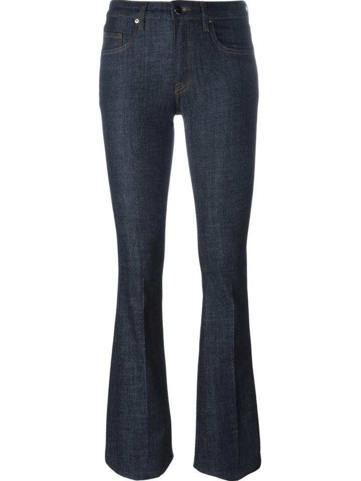 Victoria Victoria Beckham Flared Mid-rise Jeans, Women's, Size: 24, Blue, Cotton/polyester/spandex/elastane