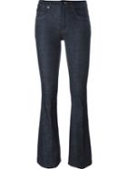 Victoria Victoria Beckham Flared Mid-rise Jeans, Women's, Size: 24, Blue, Cotton/polyester/spandex/elastane