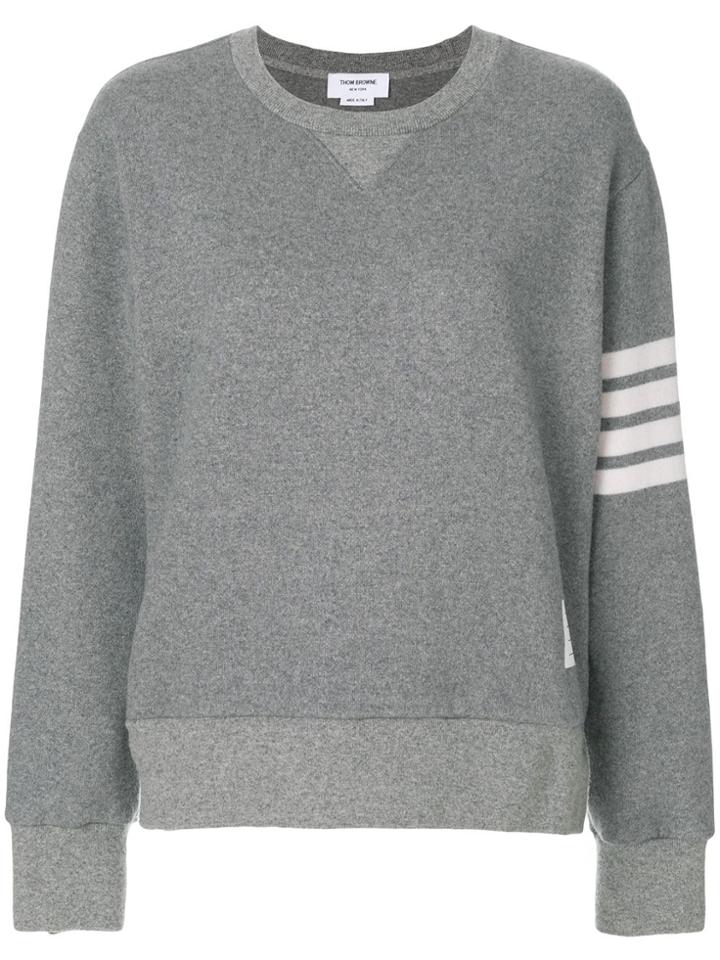 Thom Browne Engineered 4-bar Stripe Crewneck Sweatshirt In Double Face