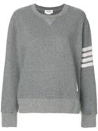 Thom Browne Engineered 4-bar Stripe Crewneck Sweatshirt In Double Face