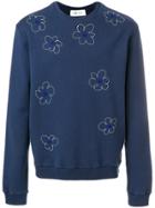 Jimi Roos Embroidered Flower Sweatshirt - Blue