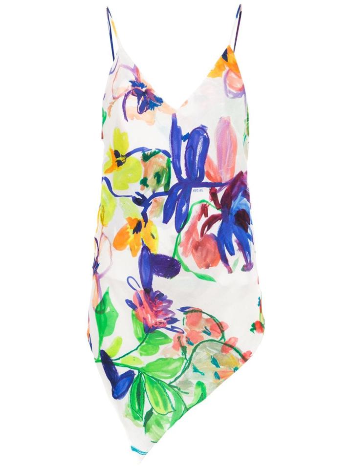 Tufi Duek Printed Asymmetrical Top - Blue