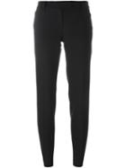 Michael Michael Kors Tapered Trousers, Women's, Size: 0, Black, Spandex/elastane/wool