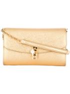 Dolce & Gabbana Chain Shoulder Bag, Women's, Yellow/orange, Calf Leather