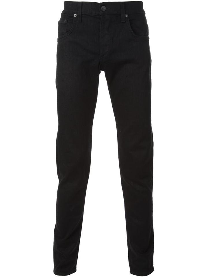 Rag & Bone Slim Fit Jeans, Men's, Size: 32, Black, Cotton/polyurethane