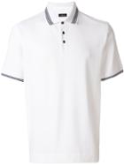 Z Zegna Striped Detail Polo Shirt - White