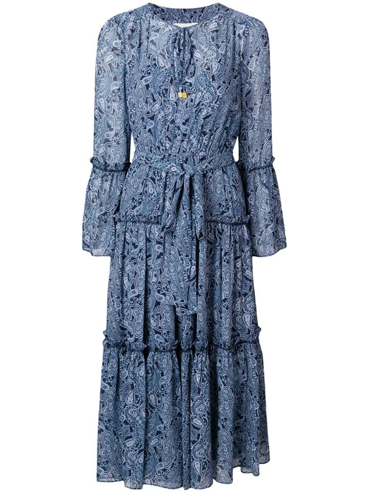 Michael Michael Kors Jacquard Print Maxi Dress - Blue