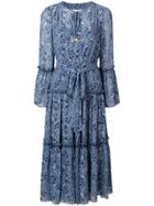 Michael Michael Kors Jacquard Print Maxi Dress - Blue