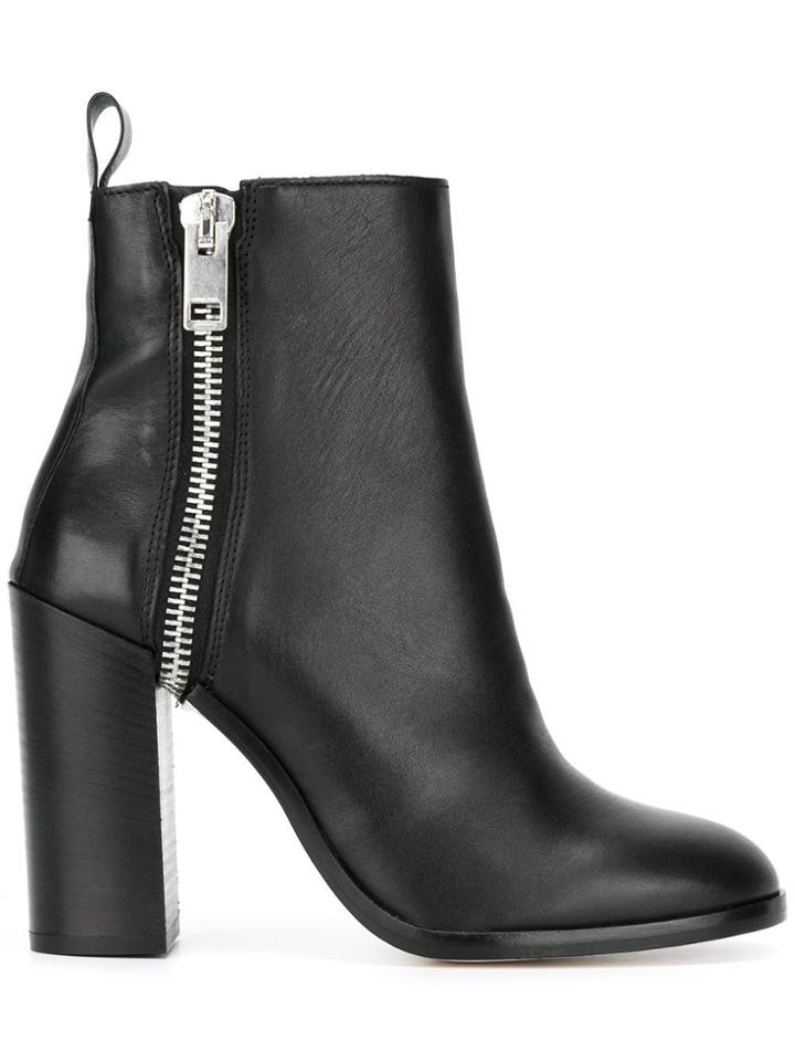 Diesel Zip Up Boots - Black
