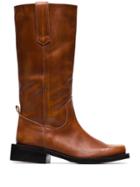 Ganni Cowboy Boots - Brown