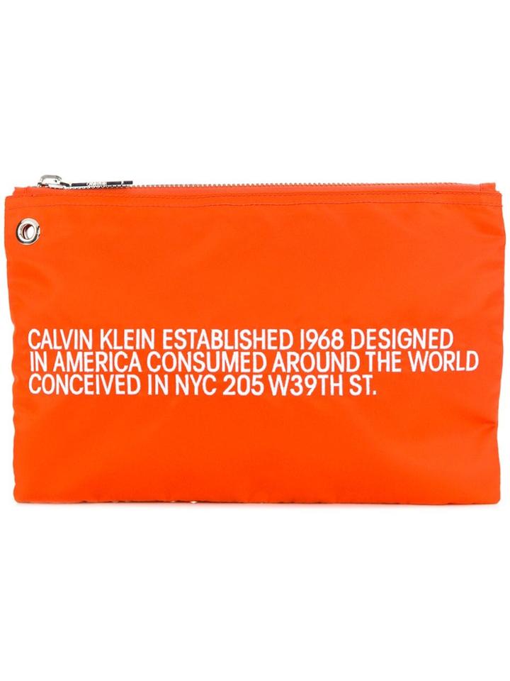 Calvin Klein 205w39nyc Brand Est. Clutch - Yellow & Orange