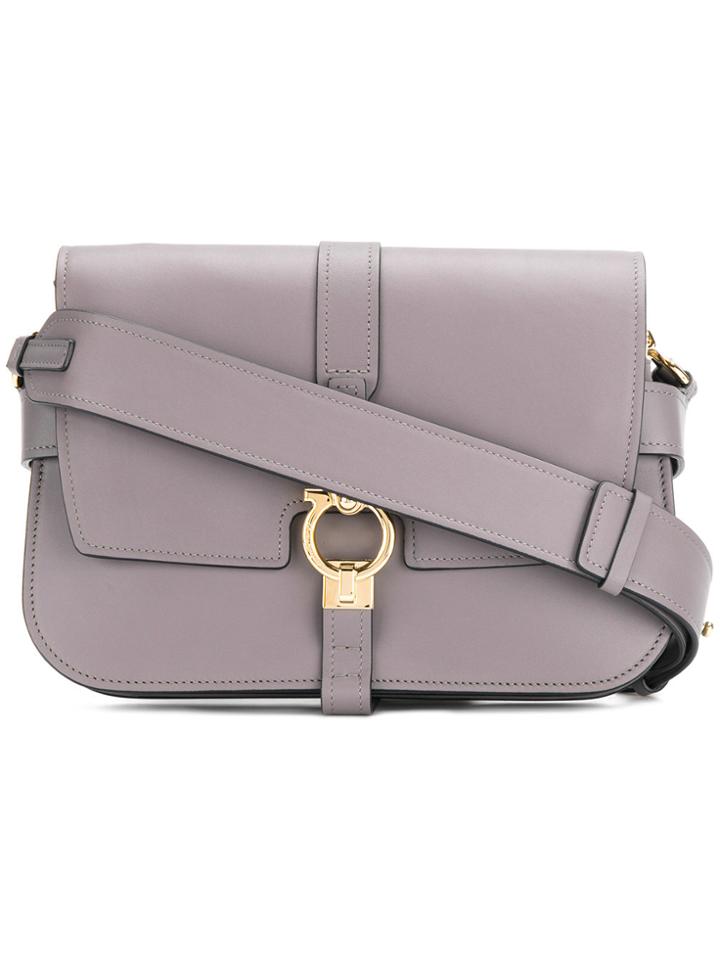 Salvatore Ferragamo Gancio Shoulder Bag - Grey
