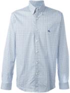 Etro Diamond Print Shirt, Men's, Size: 43, Blue, Cotton/spandex/elastane