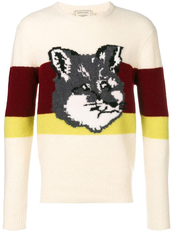Maison Kitsuné Animal Patterned Sweater - Nude & Neutrals