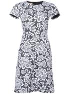 Michael Kors - Floral Print Dress - Women - Silk/cotton - 2, Black, Silk/cotton