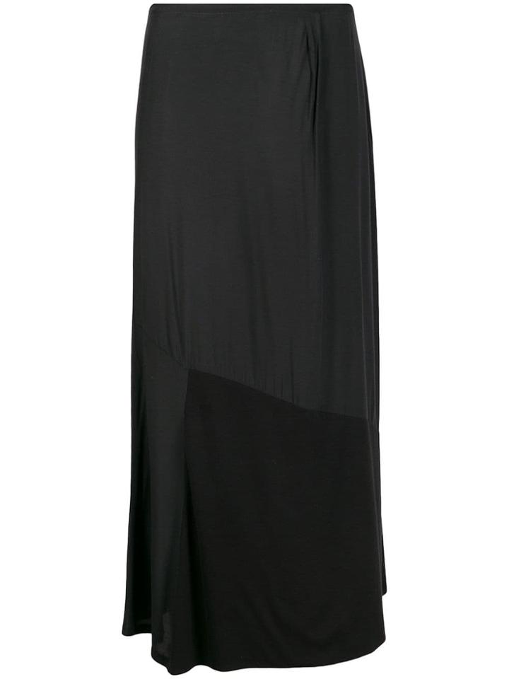 Yohji Yamamoto Vintage 1990's Panelled Midi Skirt - Black