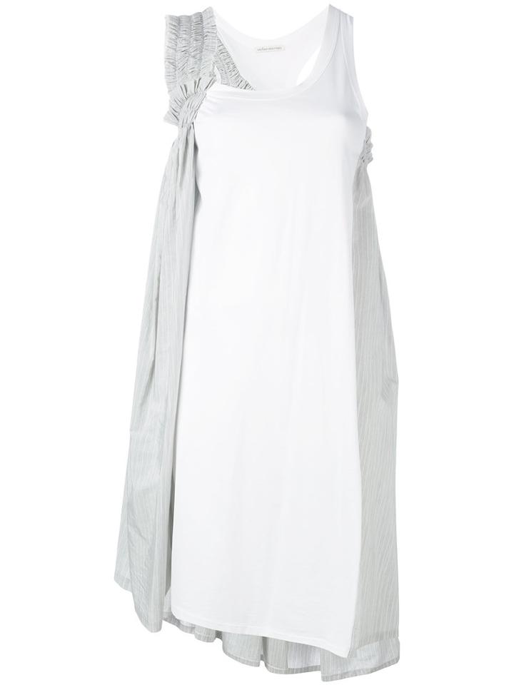 Stefano Mortari - Layered Dress - Women - Cotton/cupro - 44, Grey, Cotton/cupro