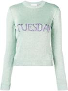 Alberta Ferretti Tuesday Intarsia Sweater - Green