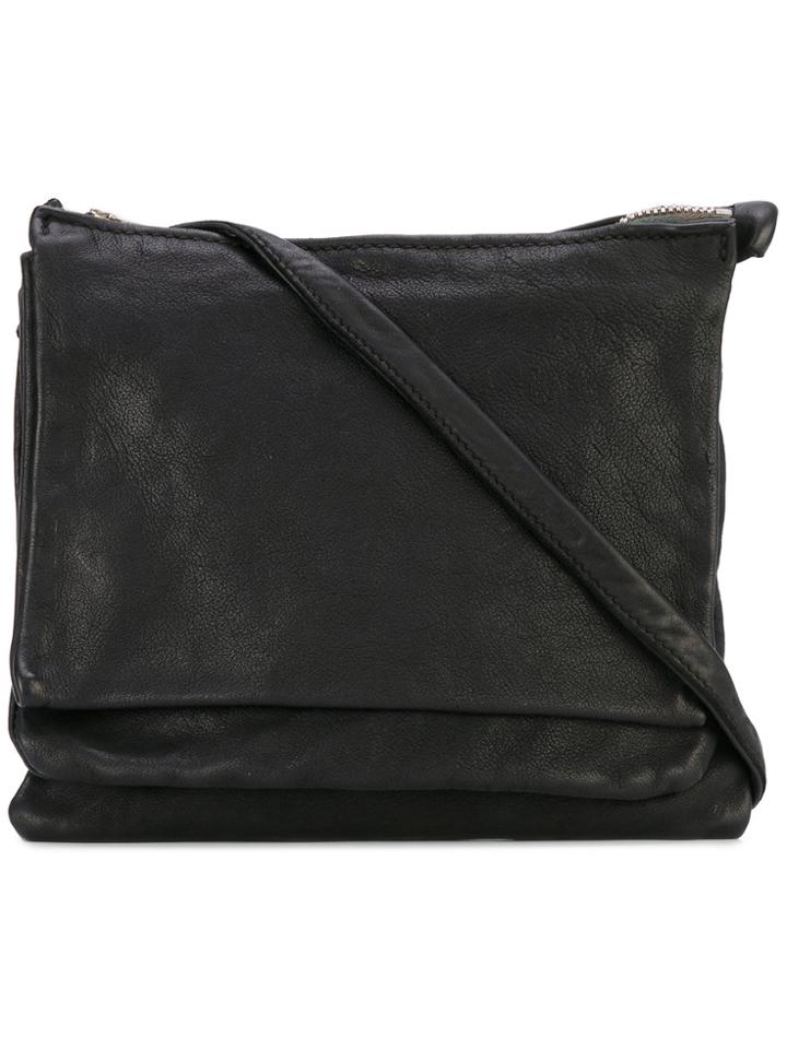 Guidi Kangaroo Shoulder Bag - Black