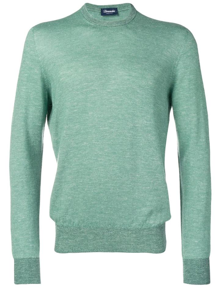 Drumohr Melange Knit Jumper - Green