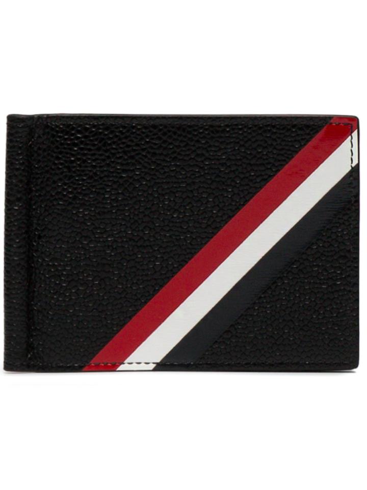 Thom Browne Money Clip Leather Wallet - Black