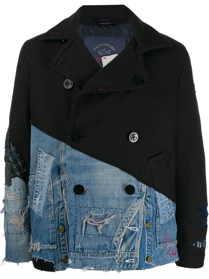 Greg Lauren Greg Lauren X Paul & Shark Reworked Peacoat - Blue