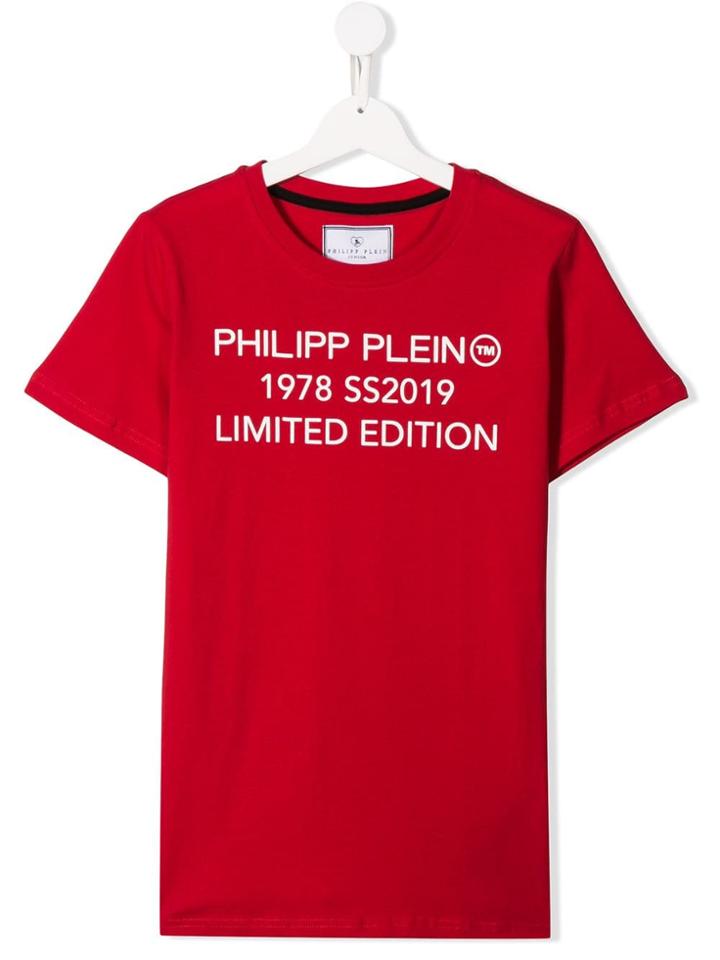 Philipp Plein Junior Logo T-shirt - Red