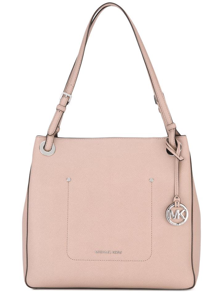 Michael Kors - Logo Plaque Shoulder Bag - Women - Leather - One Size, Women's, Pink/purple, Leather