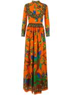 Gucci Floral Print Gown - Yellow & Orange