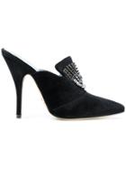 Chiara Ferragni Logomania Heeled Mules - Black