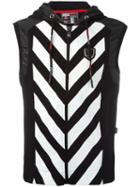 Plein Sport Striped Zipped Hoodie, Men's, Size: Xl, Black