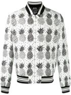 Dolce & Gabbana - Pineapple Print Bomber Jacket - Men - Polyester - 48, Black, Polyester