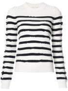 Barrie - Striped Jumper - Women - Cashmere - M, White, Cashmere