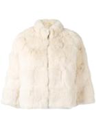 Blugirl Cropped Fur Jacket, Women's, Size: 42, Rabbit Fur/polyester