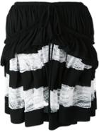 Givenchy Ruffled Layered Skirt, Women's, Size: 38, Black, Silk/viscose/silk
