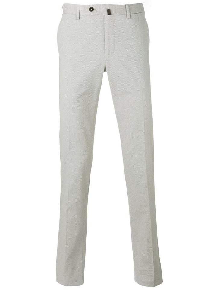 Pt01 - Slim Leg Trousers - Men - Cotton/spandex/elastane - 48, Grey, Cotton/spandex/elastane