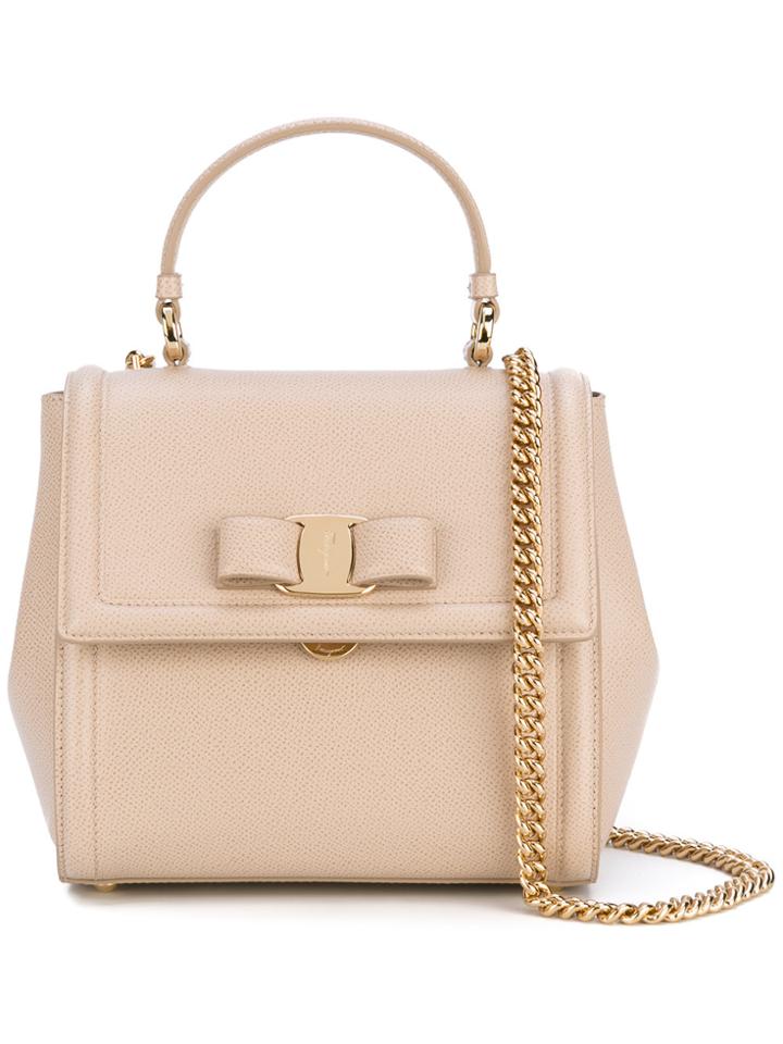 Salvatore Ferragamo Vara Top Handle Bag - Nude & Neutrals