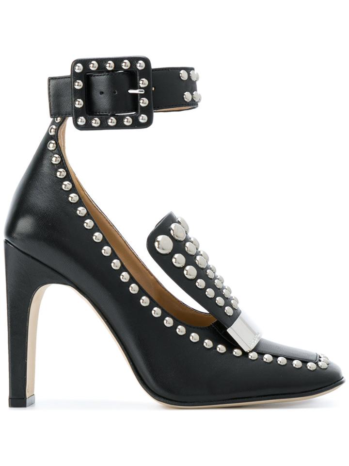 Sergio Rossi Ankle Strapped Pumps - Black