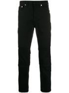 Neil Barrett Ribbed-trim Slim Jeans - Black