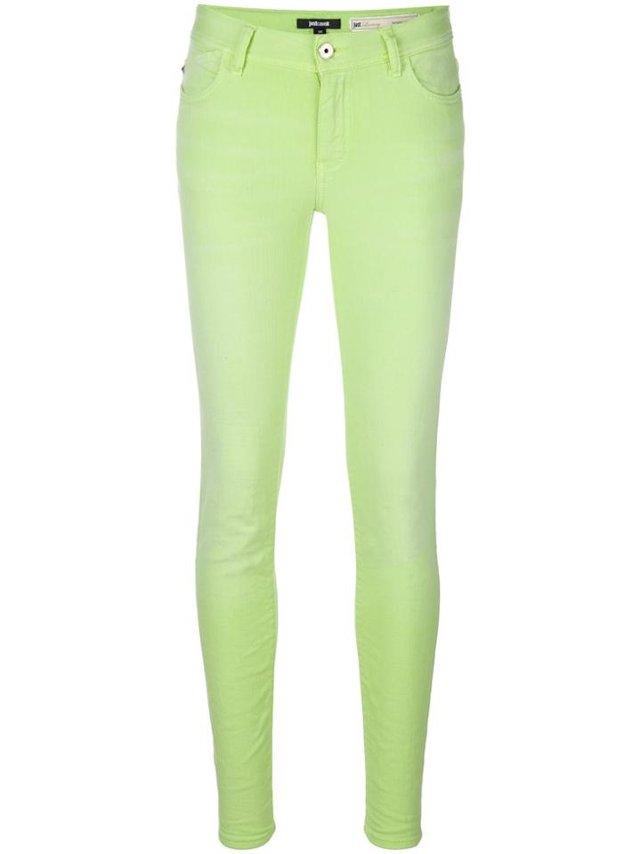 Just Cavalli Floral Design Skinny Jeans - Green