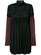 Vera Wang High Neck Empire Dress - Black