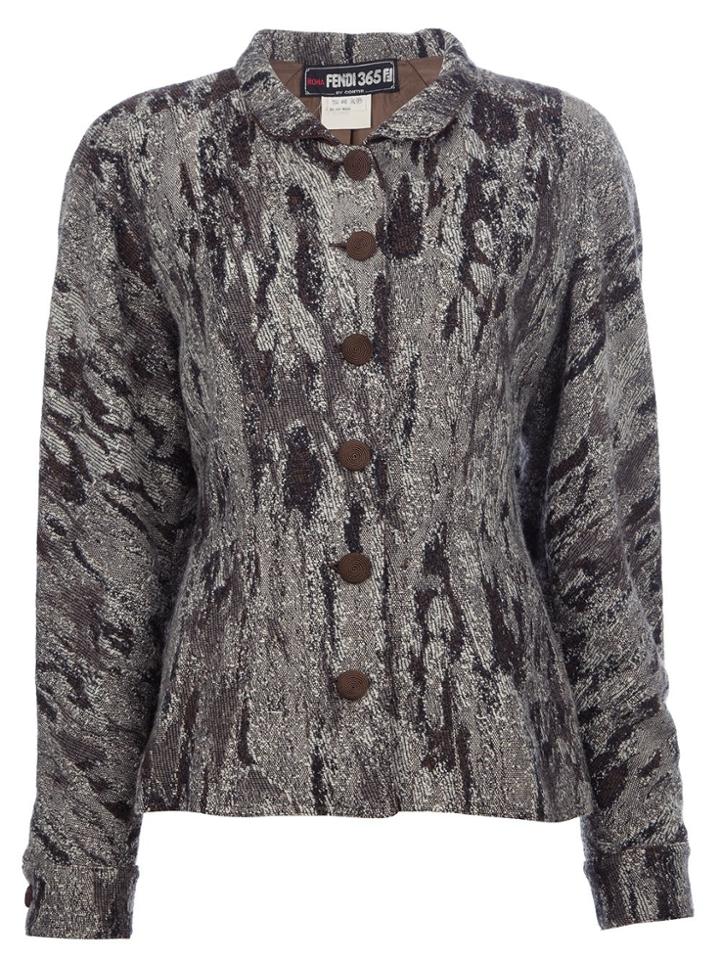 Fendi Vintage Textured Jacket - Brown