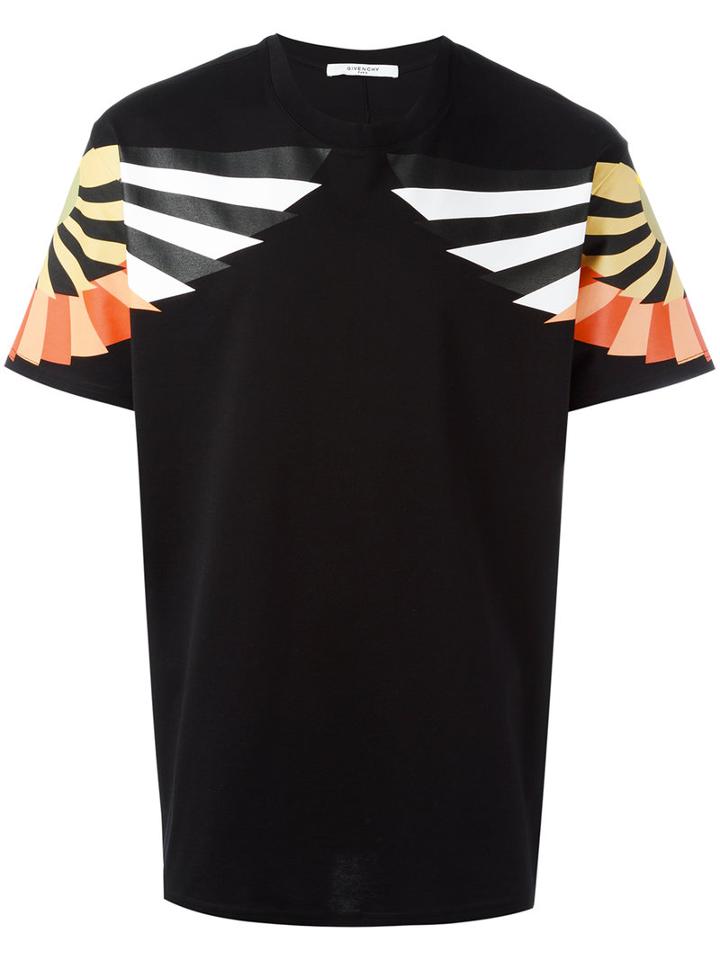 Givenchy Wings Print Columbian-fit T-shirt, Men's, Size: Xs, Black, Cotton