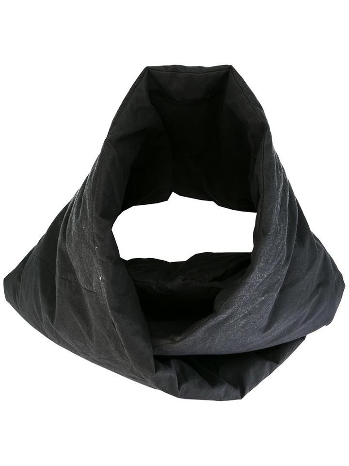 Julius - Down Stole - Men - Cotton/nylon/polyester - One Size, Black, Cotton/nylon/polyester