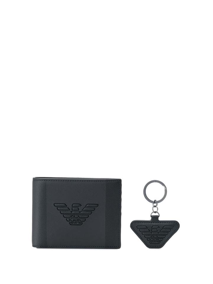 Emporio Armani Wallet & Keyring Gift Set - Black