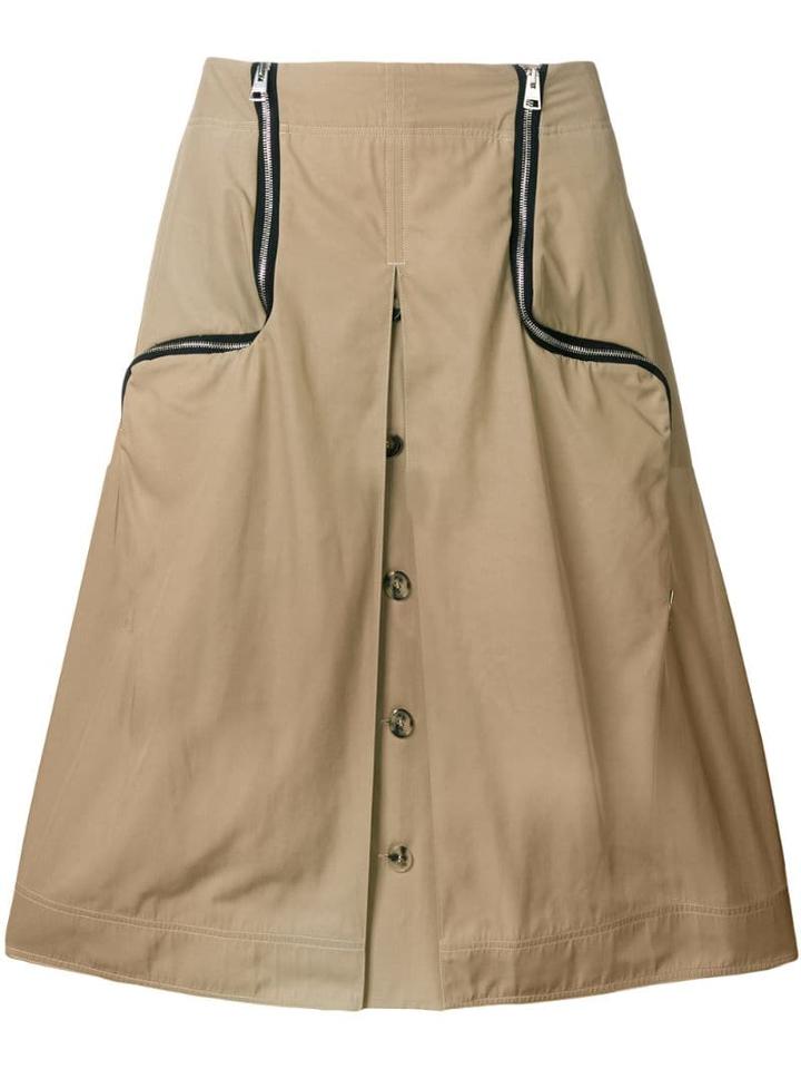 Jw Anderson Cumin Two-way Zipper Skirt - Brown