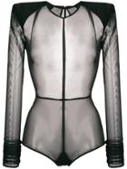 Ann Demeulemeester Transparent Bodysuit - Black