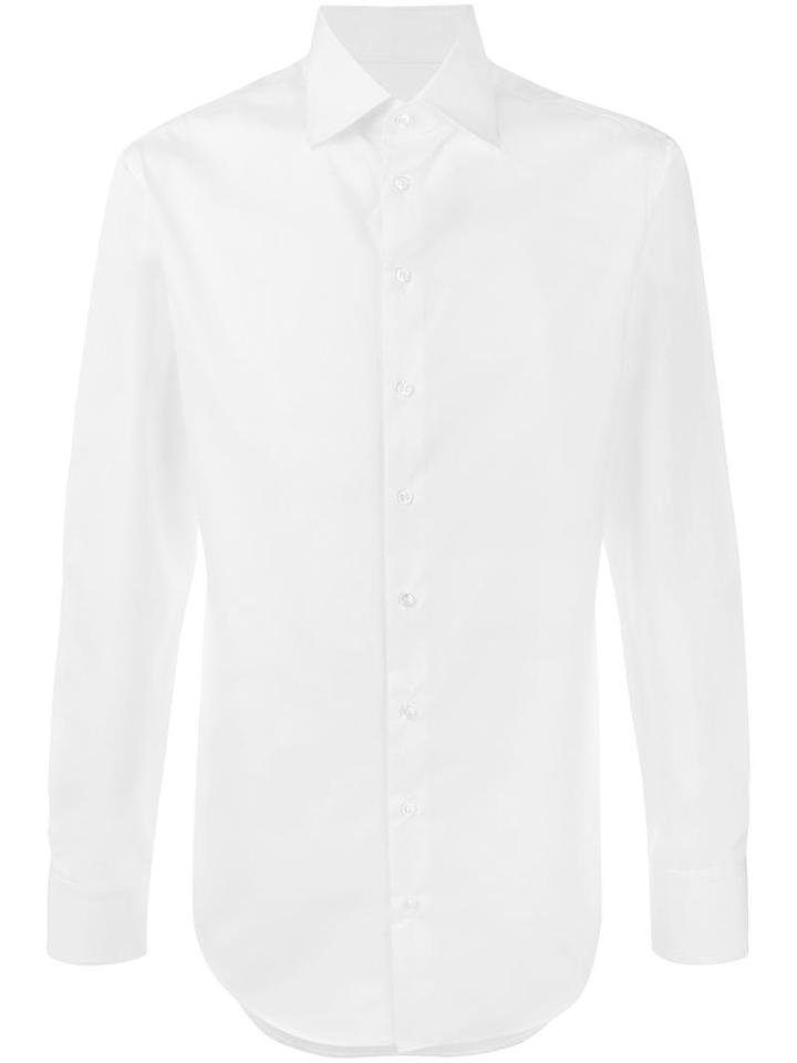 Giorgio Armani Classic Shirt, Men's, Size: 43, White, Cotton