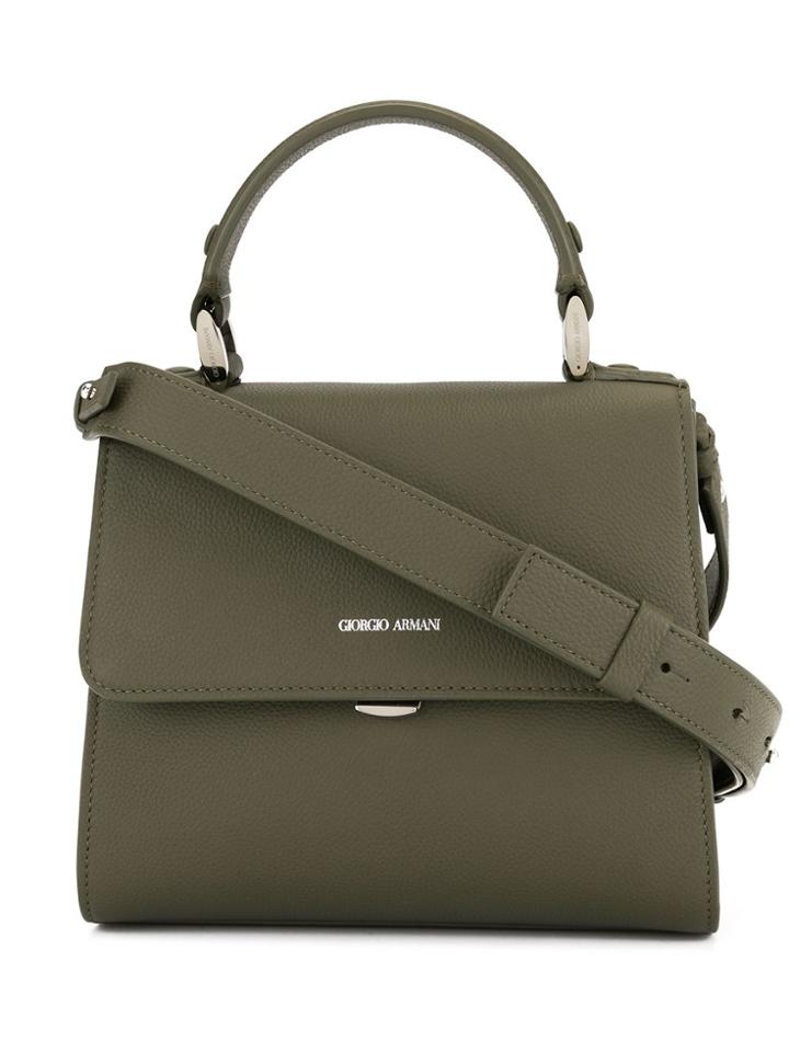 Giorgio Armani Soft Logo Tote - Green